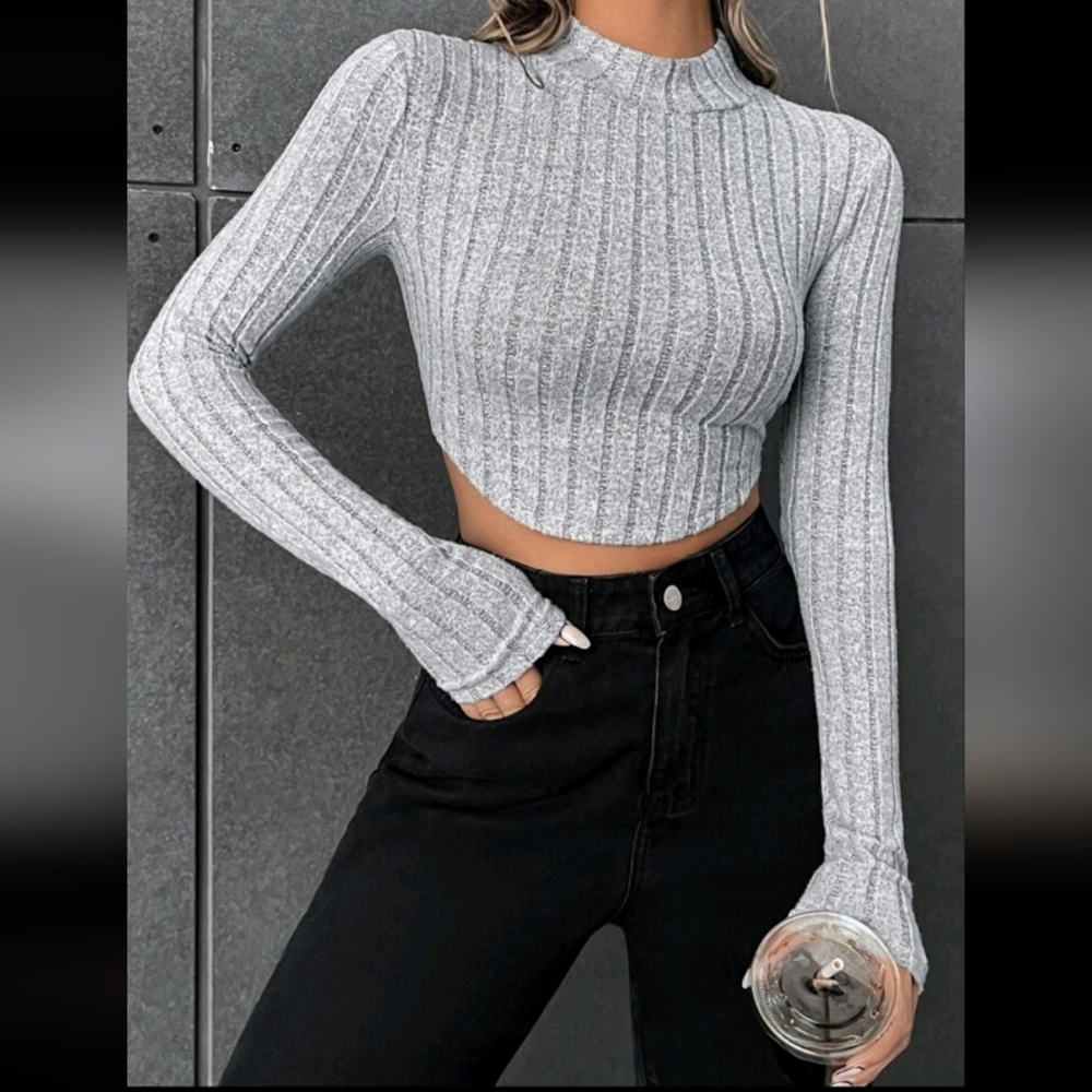 New Solid Crop Tee - image 1